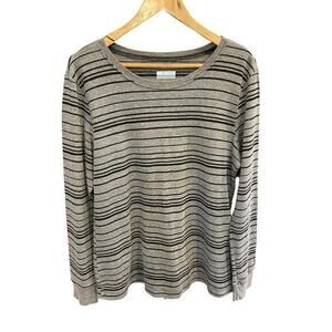 Columbia Sportswear Men's OMNI-WICK Grey & Black Textured‎ Long Sleeve Shirt XL
